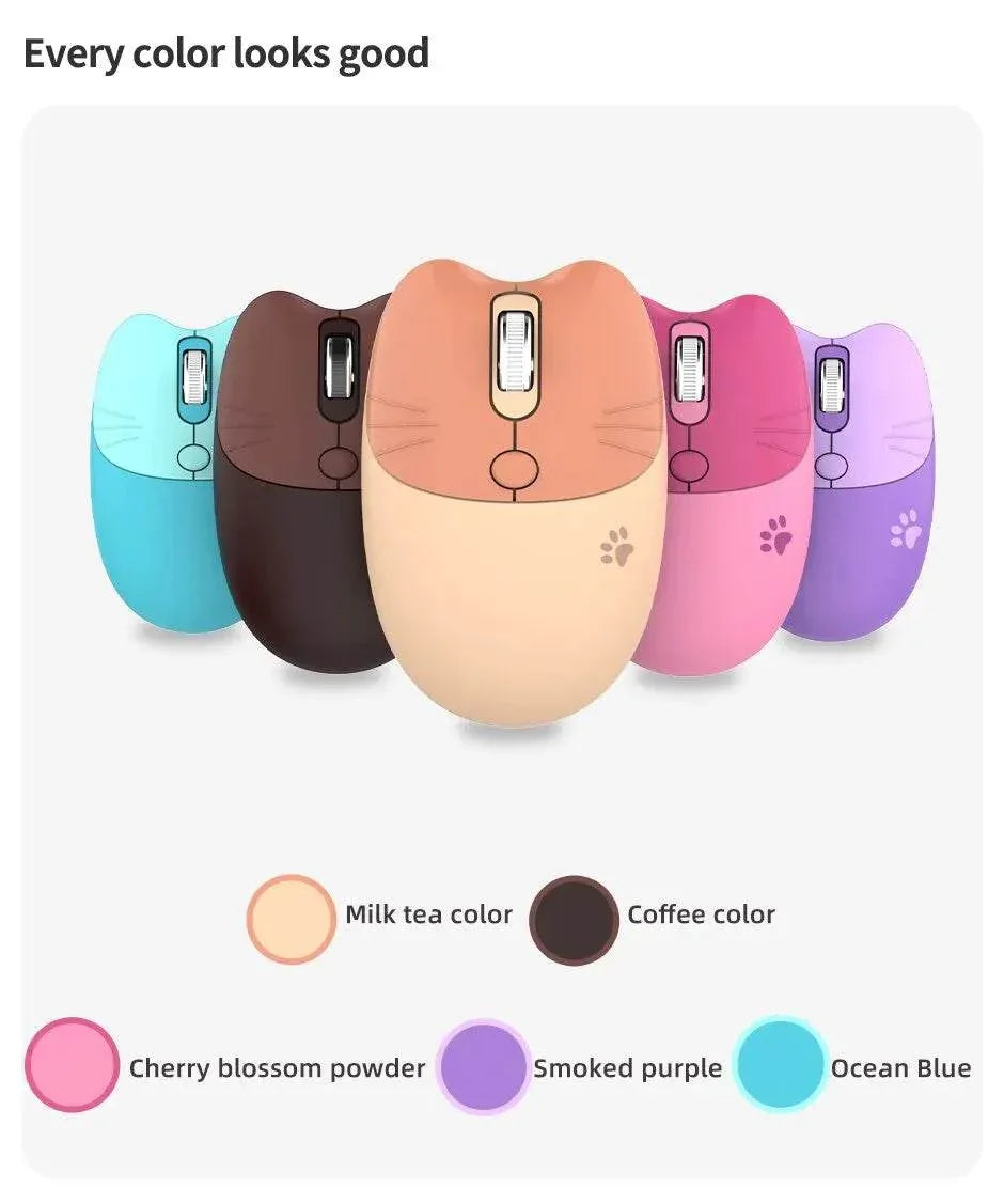 Kawaii Cat Ear Wireless Gaming Mouse