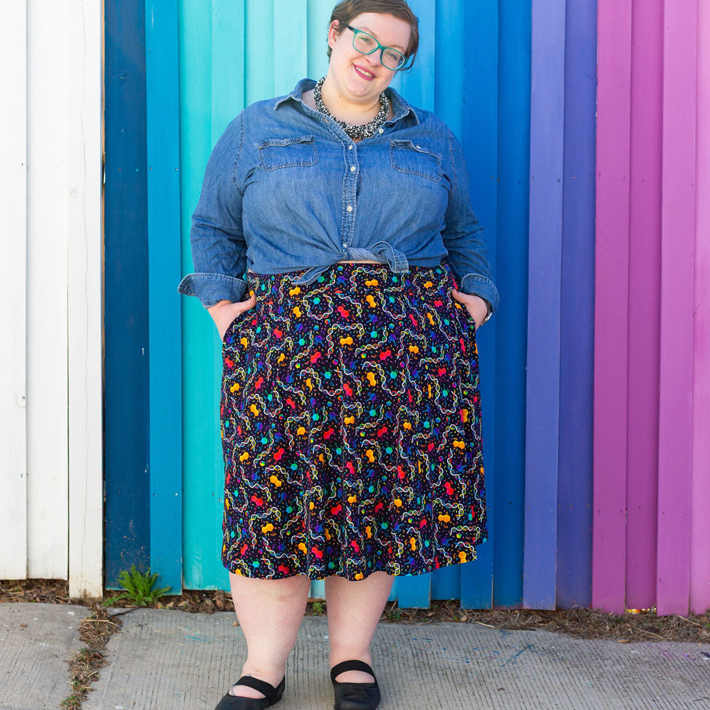 Adult "Party in the DNA" Chemistry Skirt With Pockets