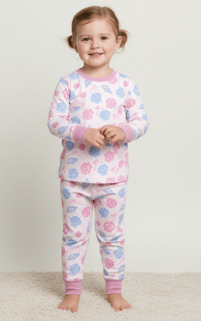 Charlie Play Pretty in Pearls - Bamboo Lyocell Long Sleeve Lounge Set